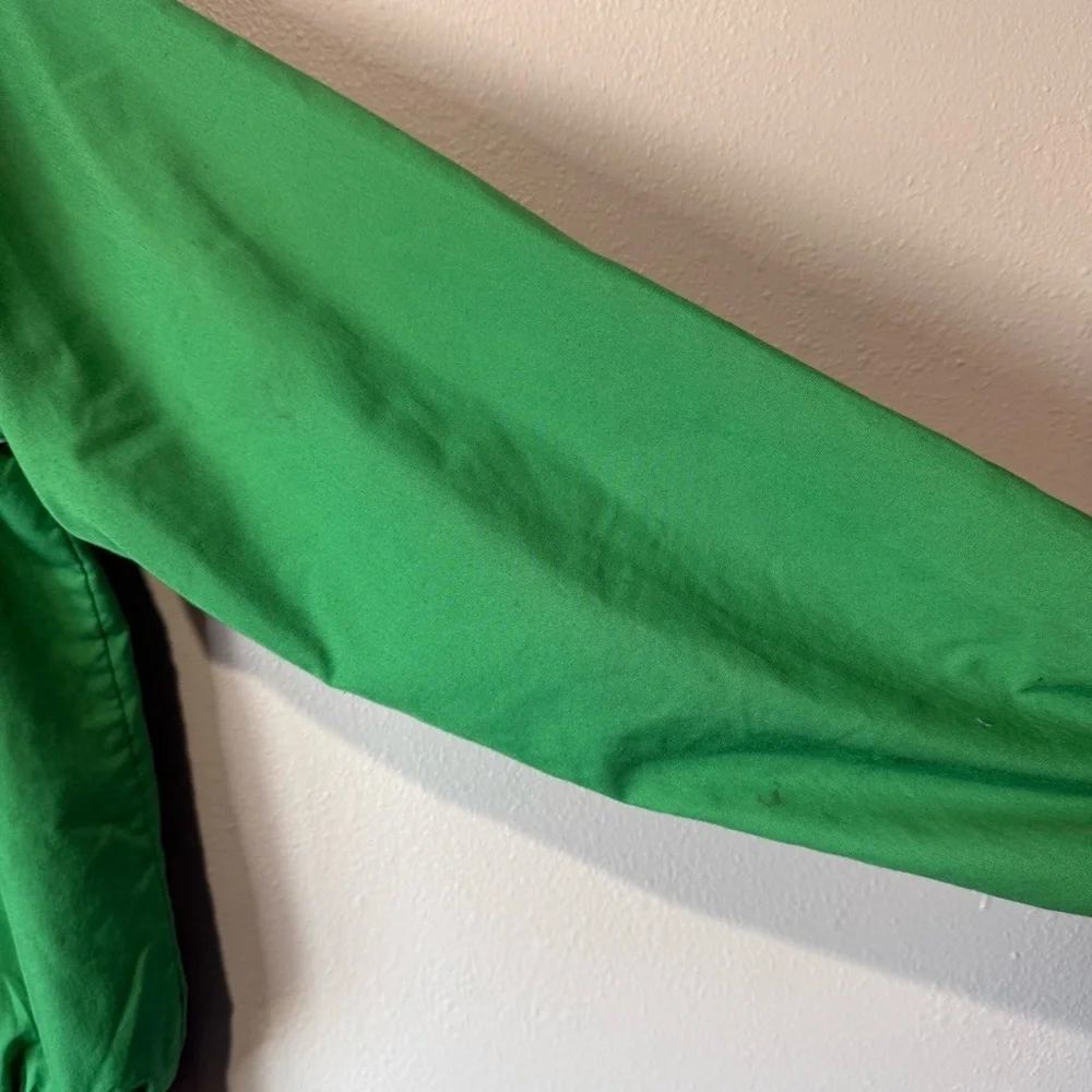 Green Zip-Up Jacket with Logo